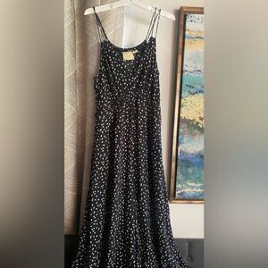 Anthropologie Maeve Finley Jumpsuit Spaghetti Strap Women Sleeveless Dotted Sz 4